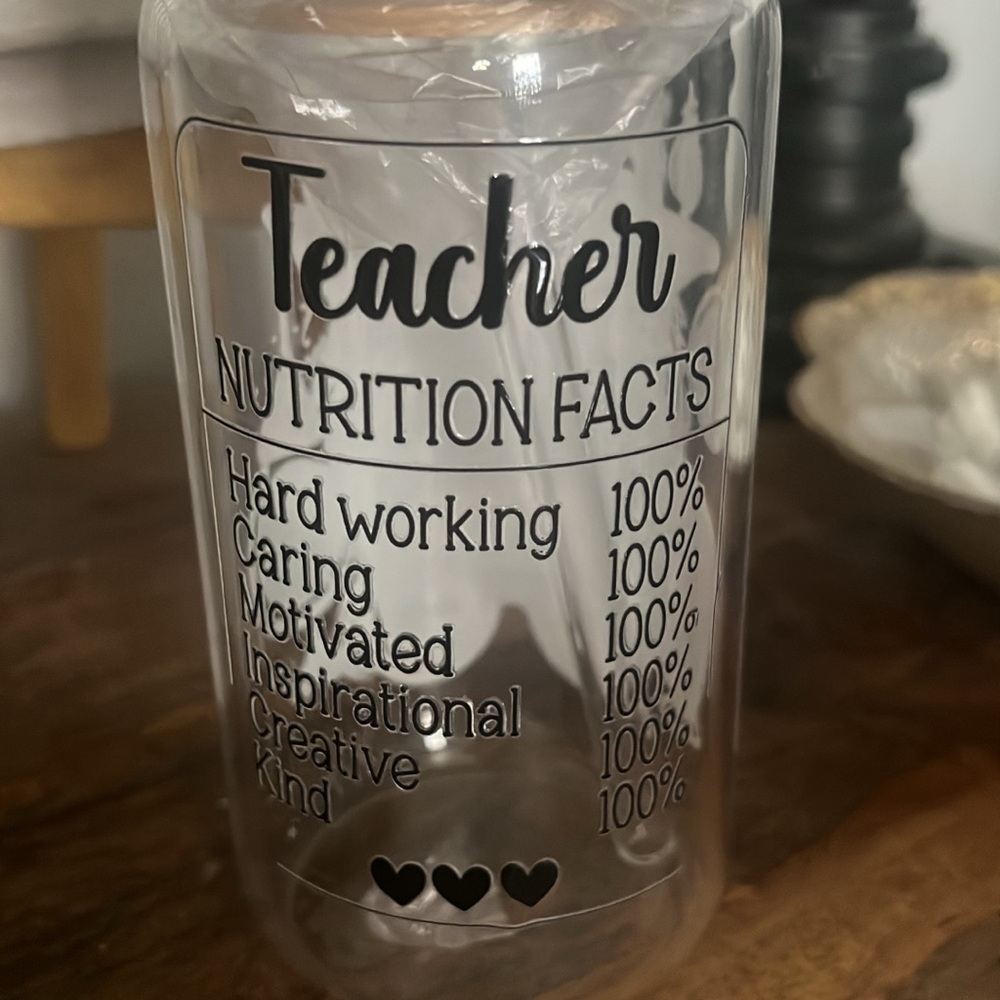 Teacher glass beer jar